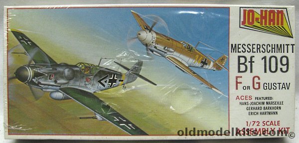 Jo-Han 1/72 Messerschmitt Bf-109 F or G - Gerhard Barkhorn / Erich Hartmann / Han-Joachim Marseille, A101-100 plastic model kit